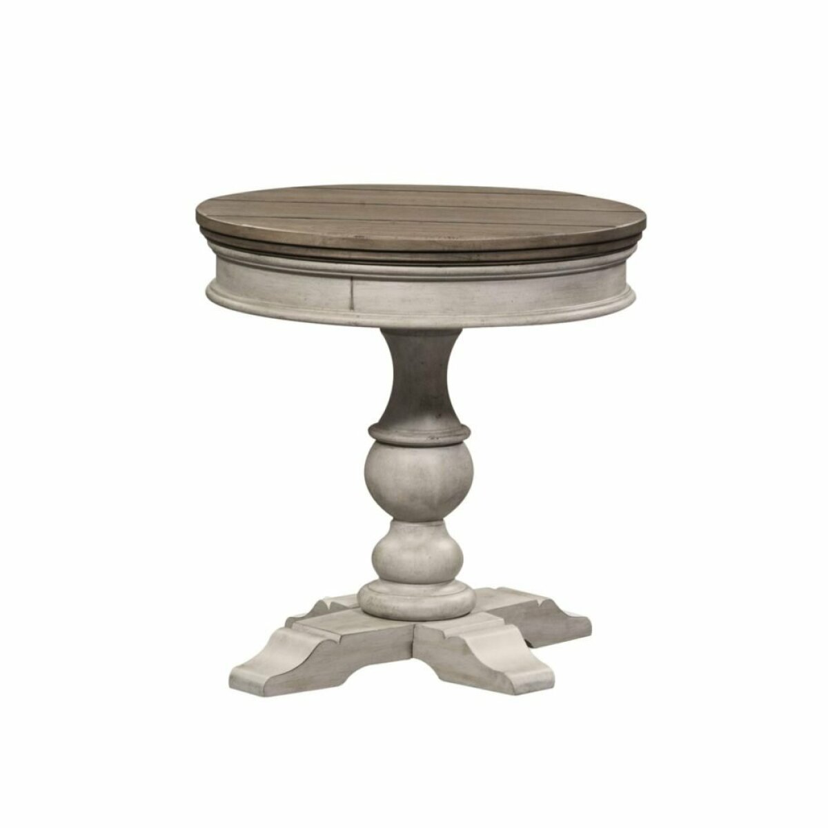 Heartland Round Pedestal Chair Side Table Chairside Tables Liberty Furniture 10