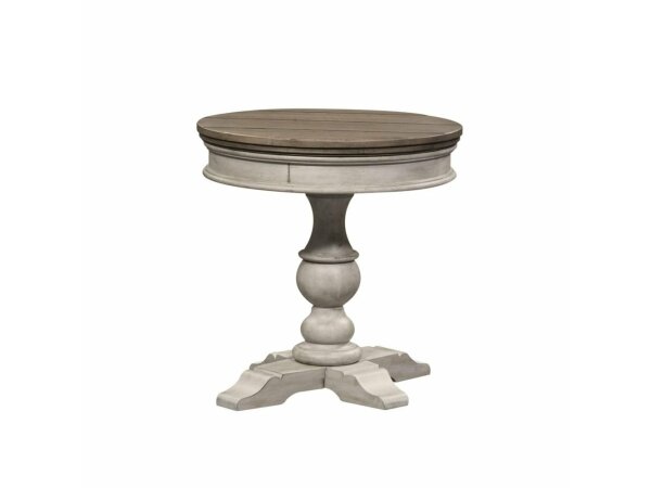 Heartland Round Pedestal Chair Side Table Chairside Tables Liberty Furniture