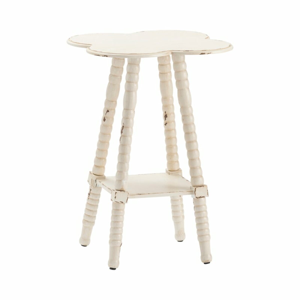 Clover Shaped White Accent Table Accent Furniture Crestview 6