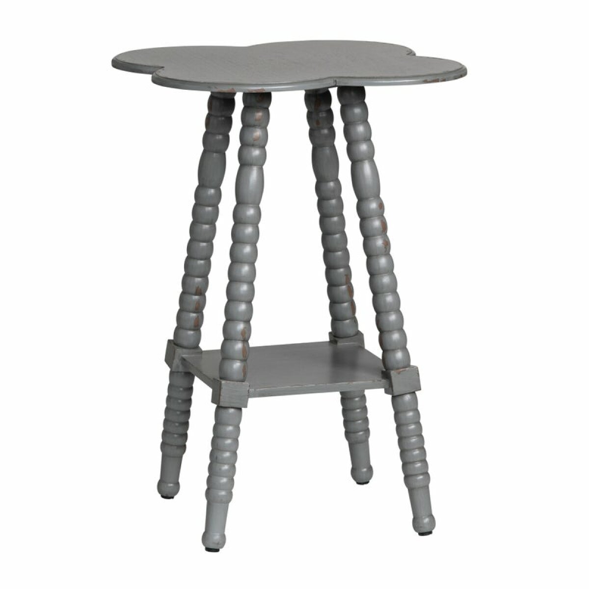 Clover shaped Grey Table Accent Furniture Crestview 6
