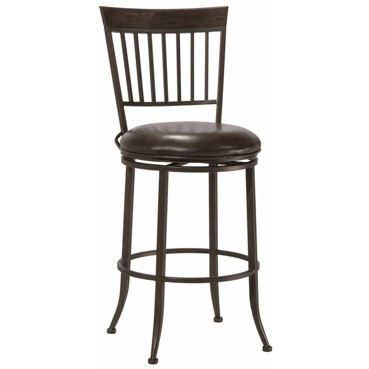 Hawkins Brown Swivel Counter Height Stool Barstools Hillsdale Furniture 8