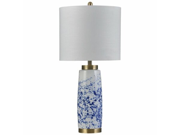 Splatter Blue Table Lamp Lighting Style Craft
