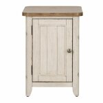 Farmhouse Reimagined Door Chair Side Table w/ Charging Station - Image 2