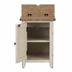 Farmhouse Reimagined Door Chair Side Table w/ Charging Station - Image 3