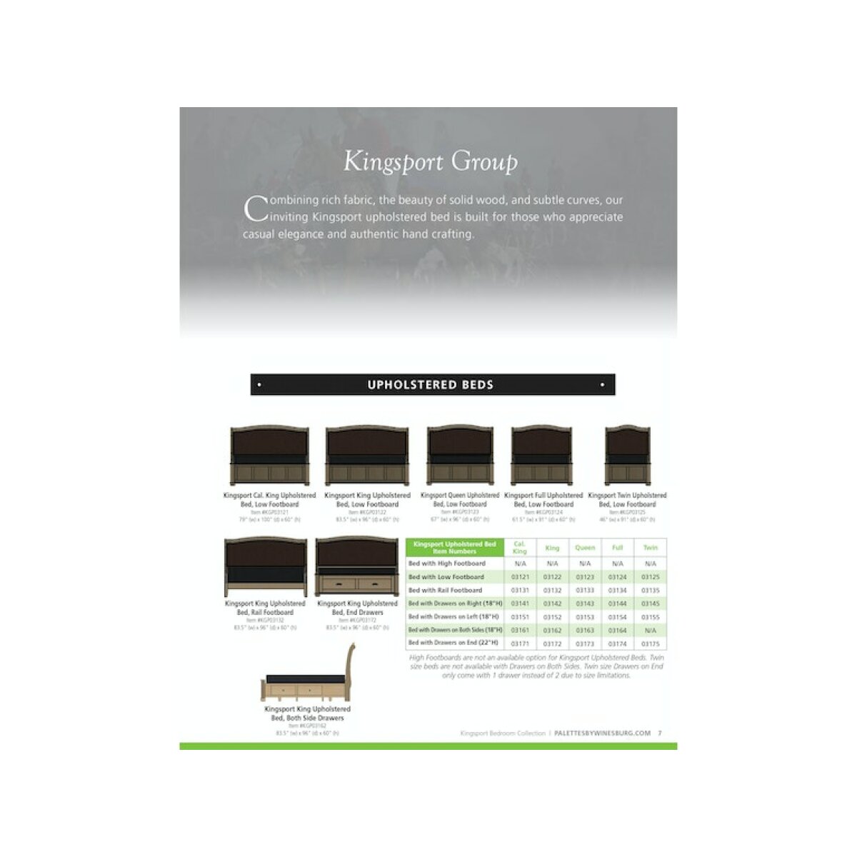 Kingsport Upholstered Bed Beds Customizable 16