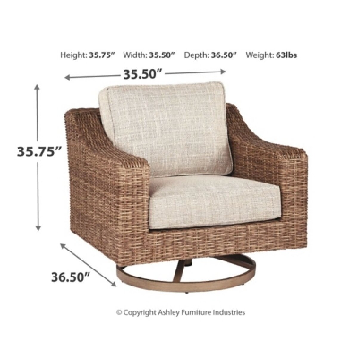 Beachcroft Outdoor Swivel Lounge with Cushion Outdoor Chairs Ashley Furniture 19 Beachcroft Outdoor Swivel Lounge with Cushion Outdoor Chairs Ashley Furniture 19