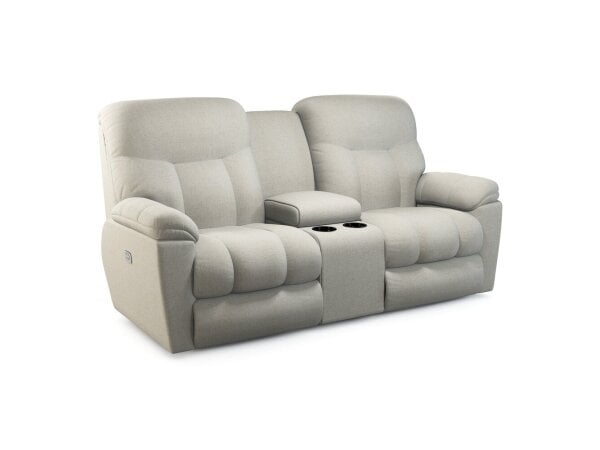 Morrison Power Reclining Loveseat w/ Headrest & Console Loveseats Customizable