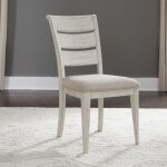 Farmhouse Reimagined Ladder Back Uph Side Chair - Image 4