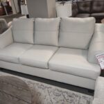 Leather match sofa