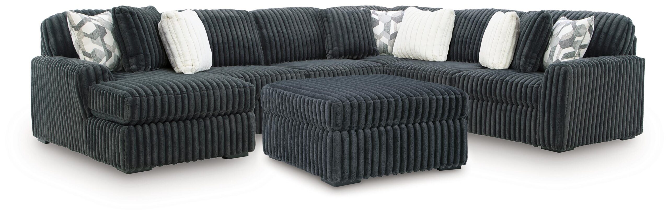 0117a4a2937d4f7a97fe47eb3727d5c3 Midnight-Madness 4-Piece Sectional and Ottoman - Image 1