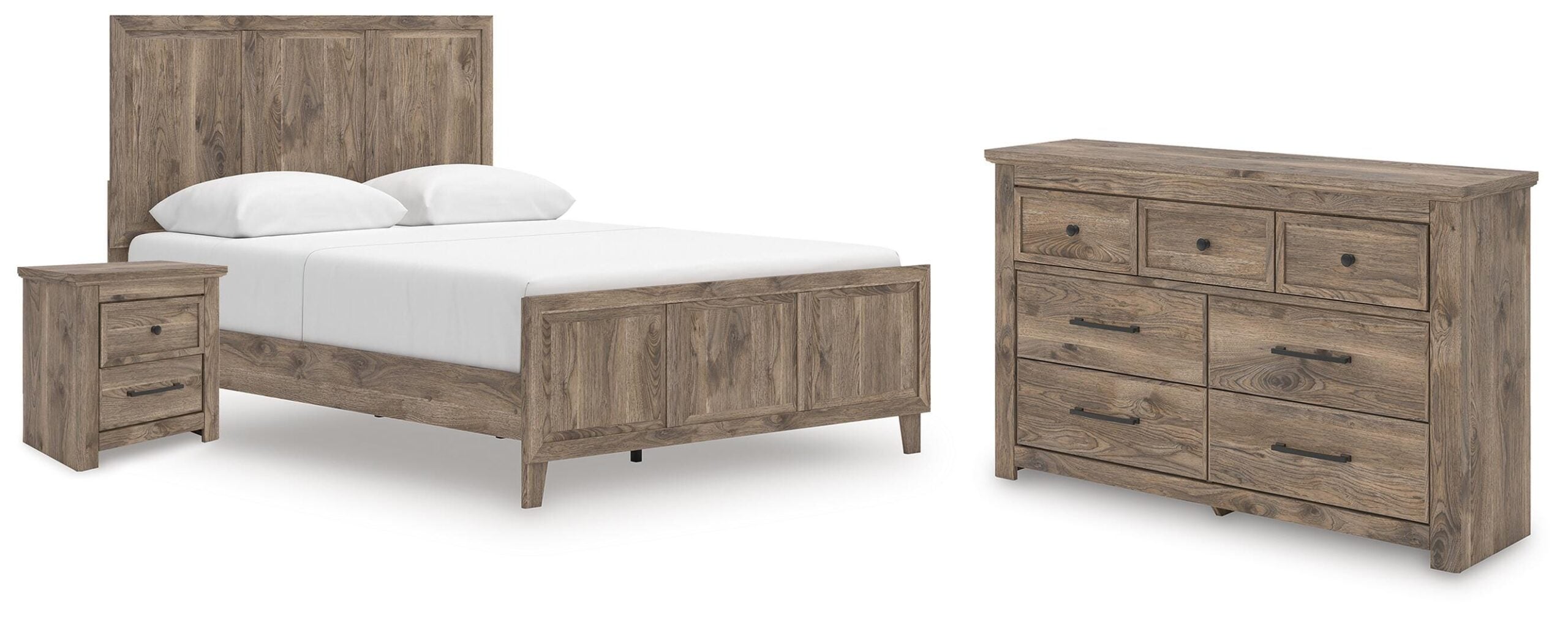 0263829a0c303d2c04e4035a7248c83b Rusticott Queen Panel Bed, Dresser and Nightstand - Image 1