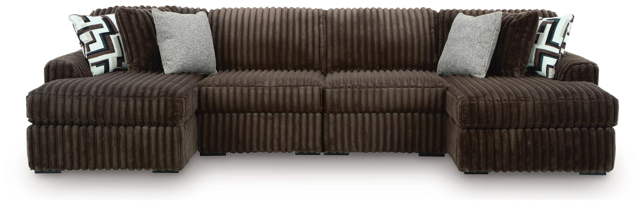 02e91cedbd1109a3ab78385cefff60a6 Midnight-Madness 4-Piece Double Chaise Sectional - Image 1