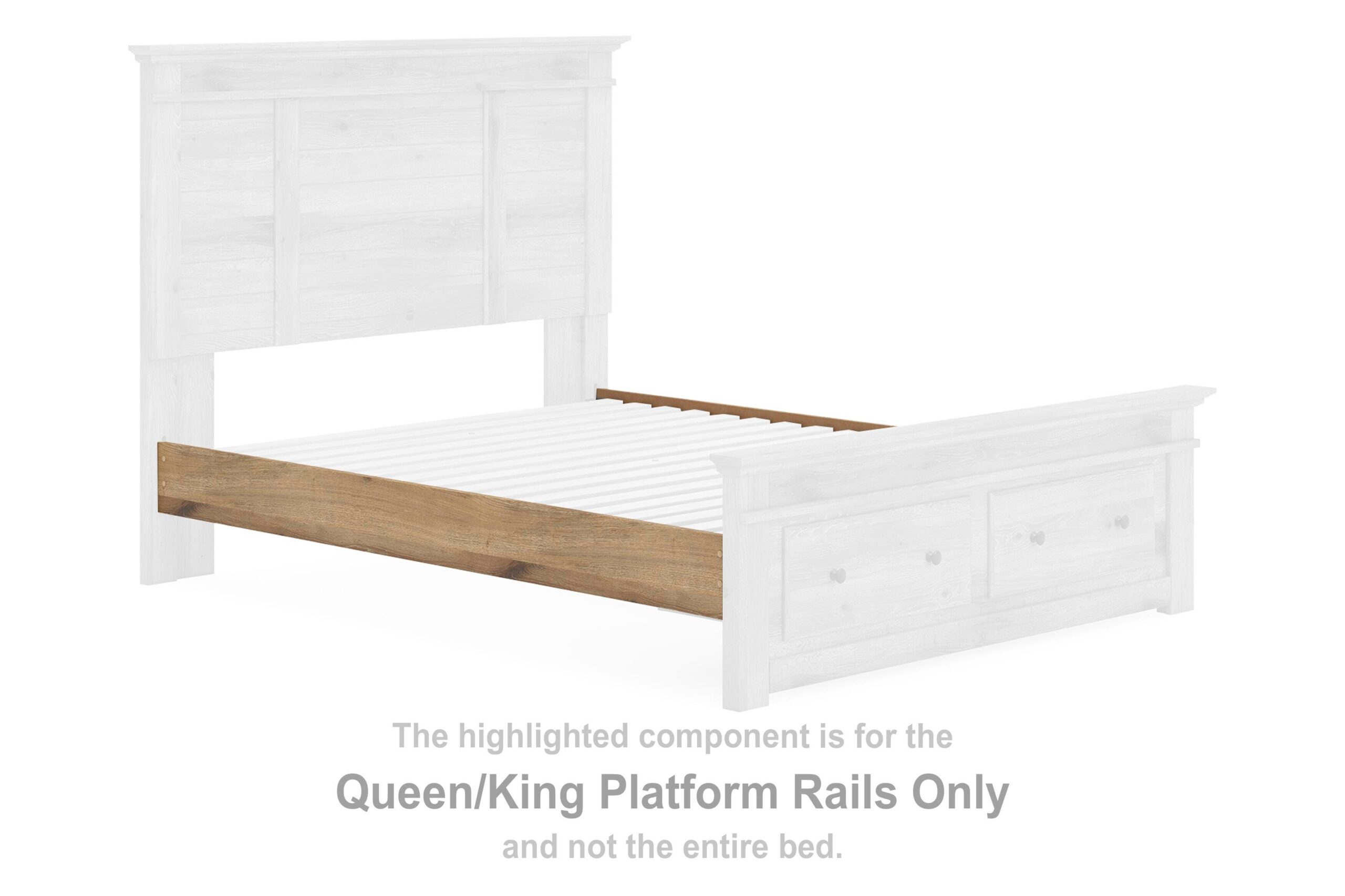 04f468fa6facd1f4de0a7951b7ee5f04 Makidern Queen/King Platform Rails - Image 1