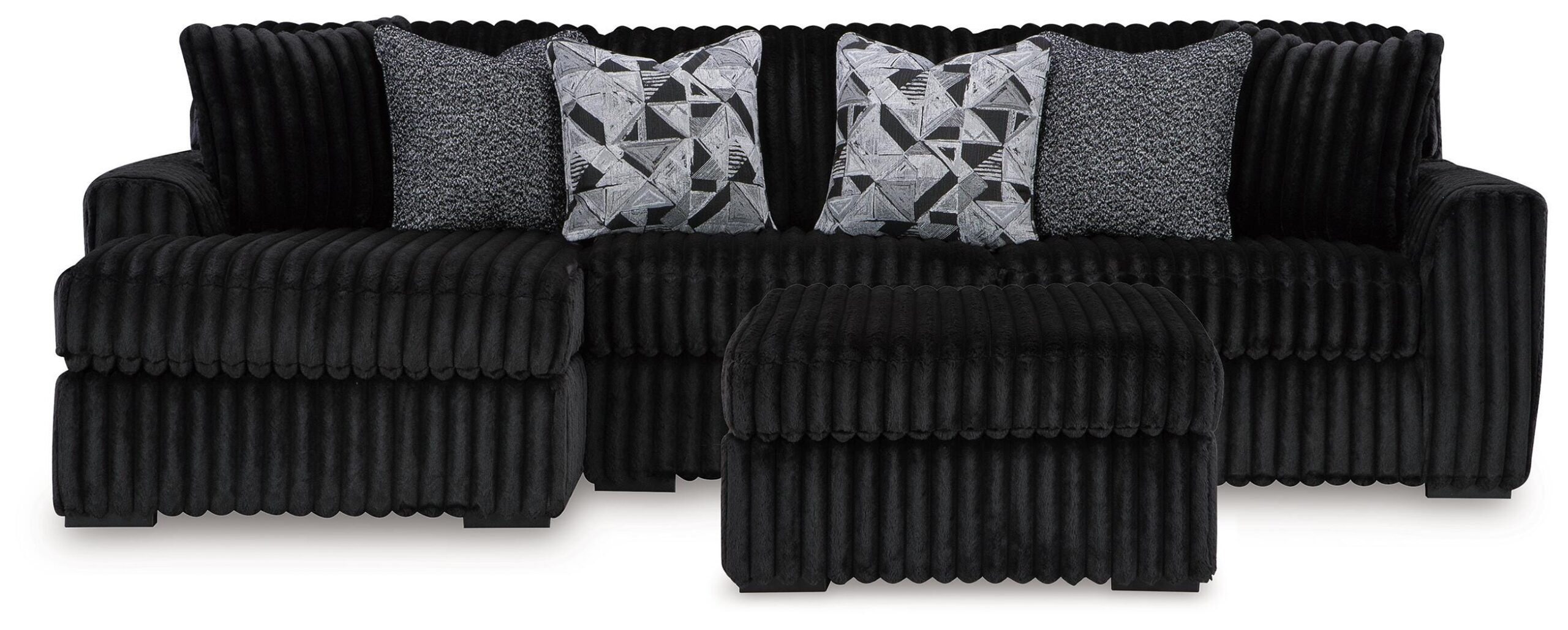 052aa1b0fa874d9bcd5131893c182729 Midnight-Madness 2-Piece Sectional and Ottoman - Image 1