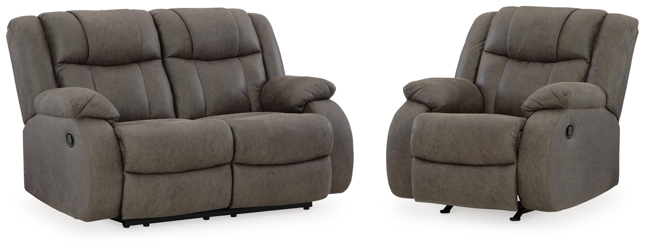07d50107117830ad4ced6d193d754831 First Base Reclining Loveseat and Recliner - Image 1