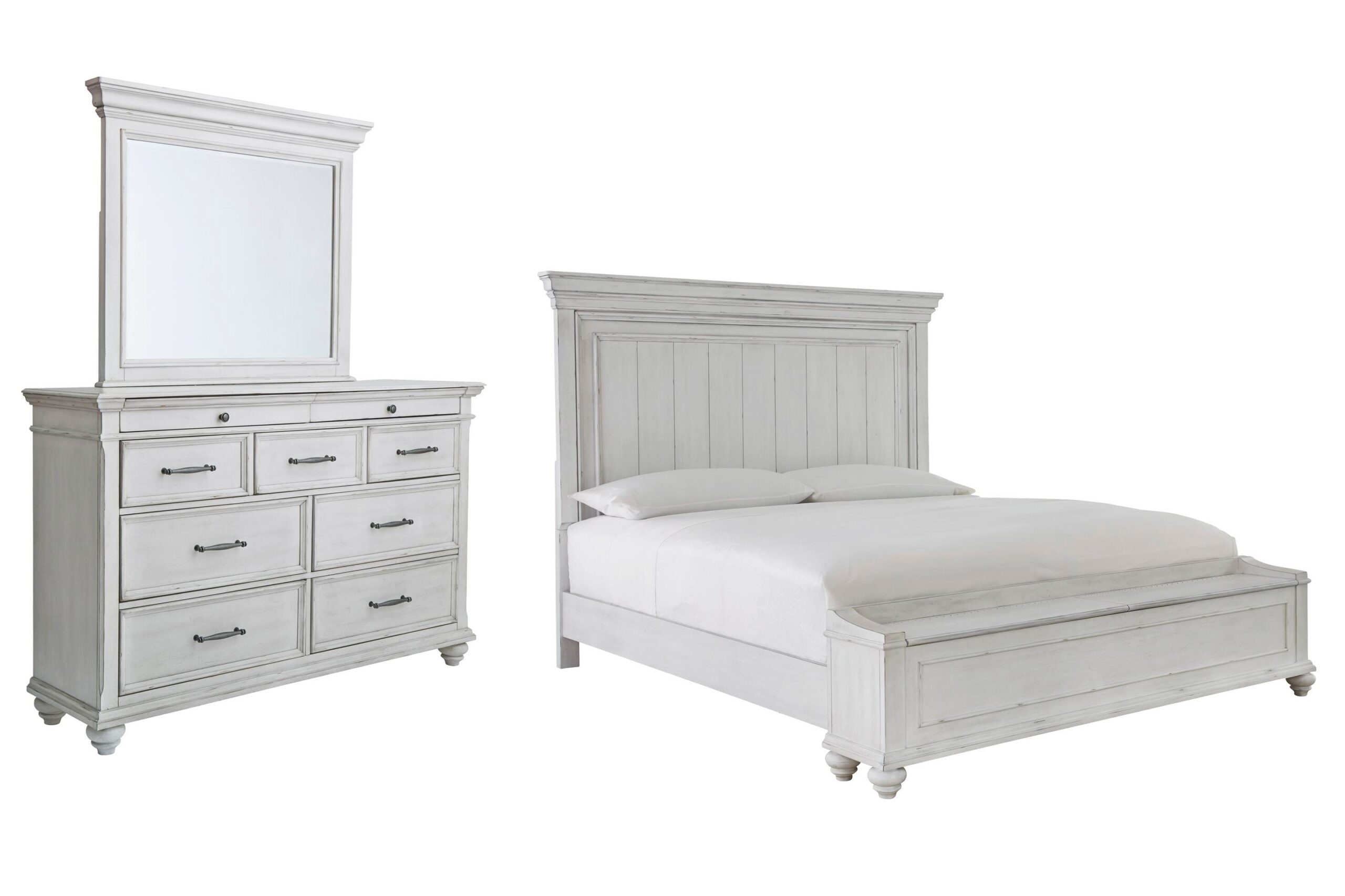08320e68f018b0821d59aacf1c67c72c Kanwyn King Panel Bed with Storage, Dresser and Mirror - Image 1