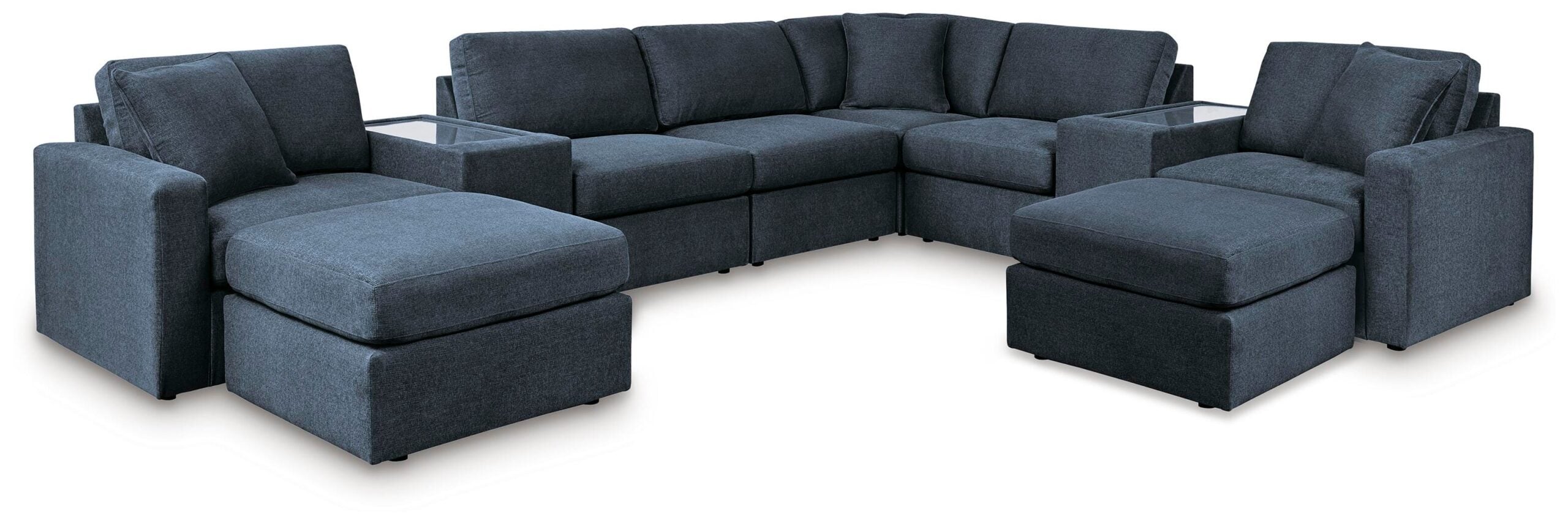 08dffd24a6e1d62424eb1155b3f51bde Modmax 6-Piece Sectional and 2 Ottomans - Image 1