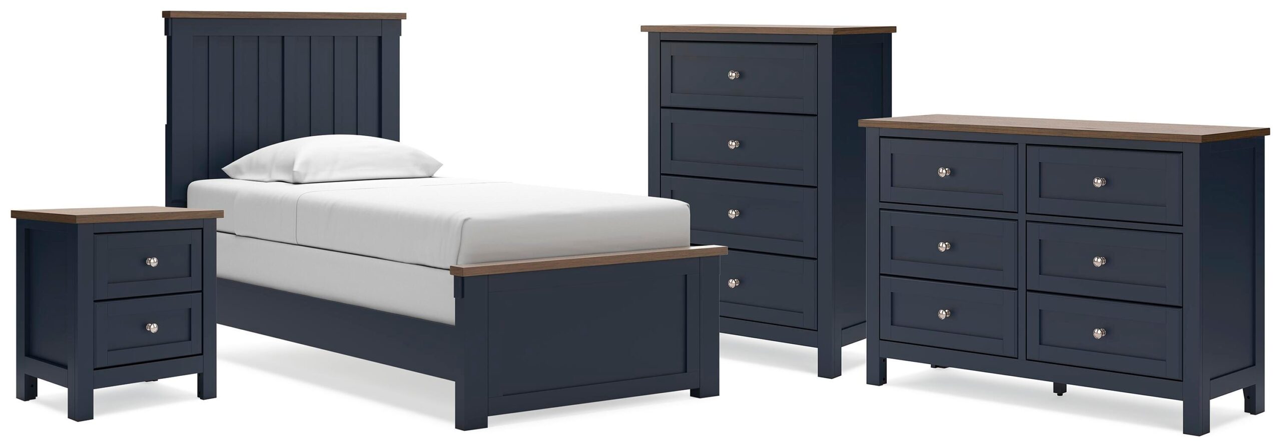 095cae722510e448c797266e401fc904 Landocken Twin Panel Bed, Dresser, Chest and Nightstand - Image 1
