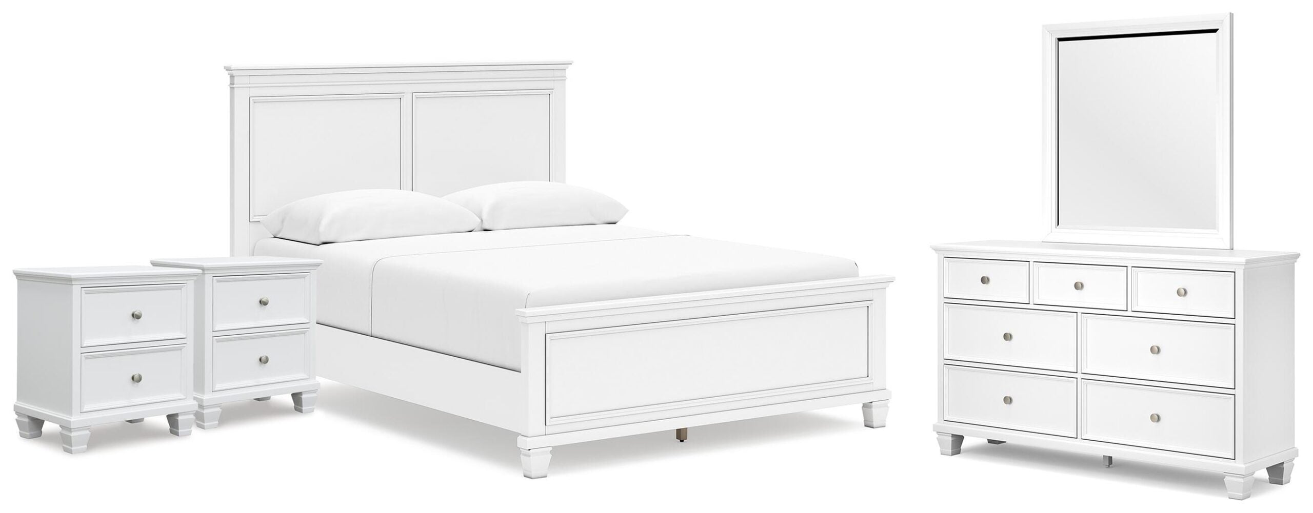0c0ad366c17caede3c3b43efd228edfe Fortman Queen Panel Bed, Dresser, Mirror and 2 Nightstands - Image 1