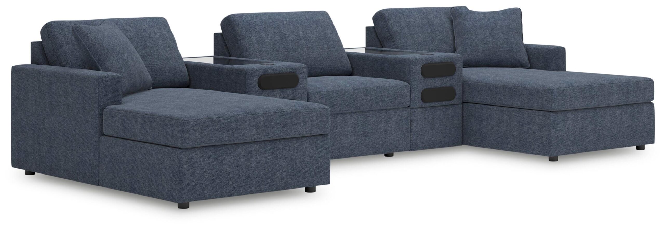 0caf4fa616f81bb8b041af5a3b8ed78b Modmax 5-Piece Double Chaise with Audio Consoles - Image 1