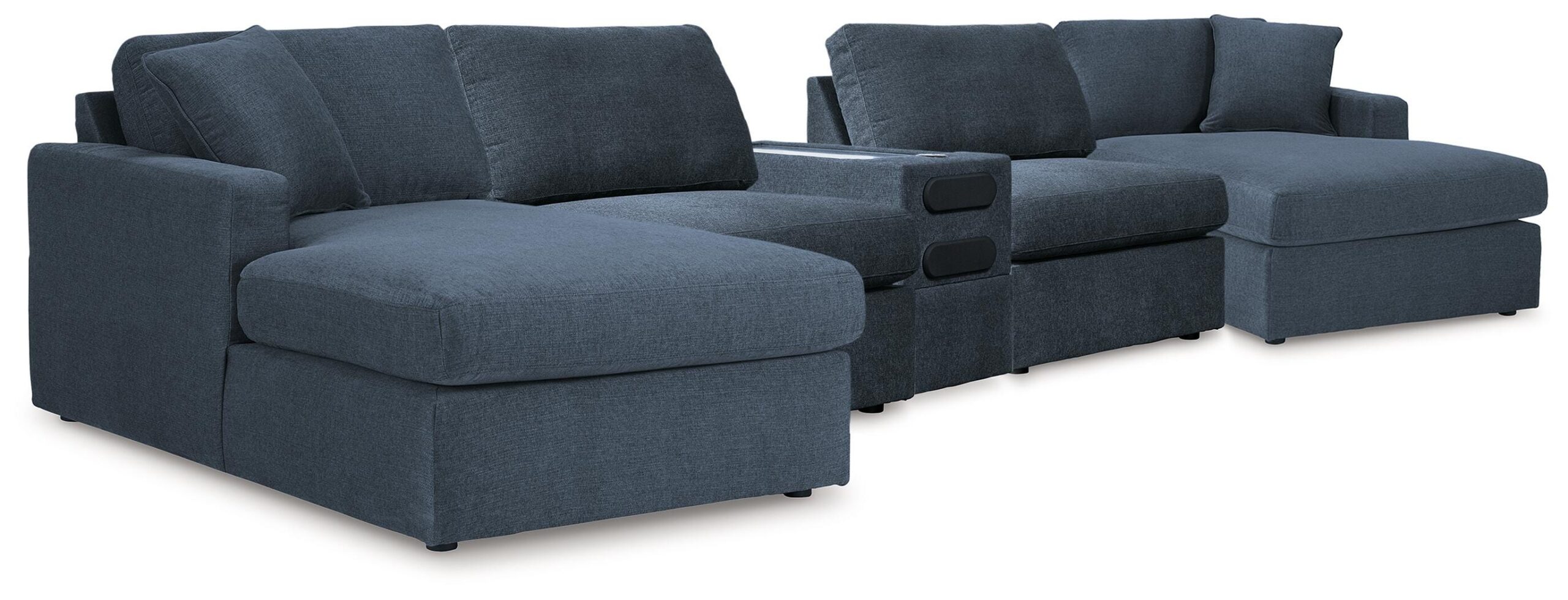 0e10b24cadd19ad62f28e36a2650e2a2 Modmax 5 Piece Sectional with Audio Console - Image 1