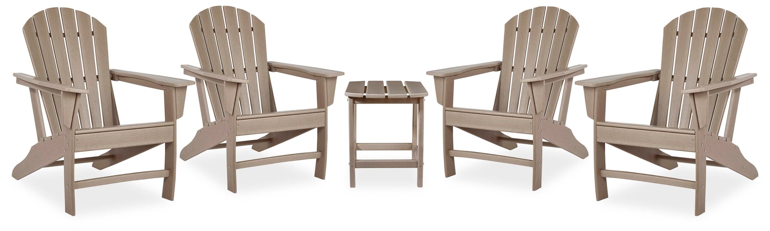 0e7c5c919e9f99e317711045129ef072 Sundown Treasure 4 Adirondack Chairs and Outdoor End Table - Image 1