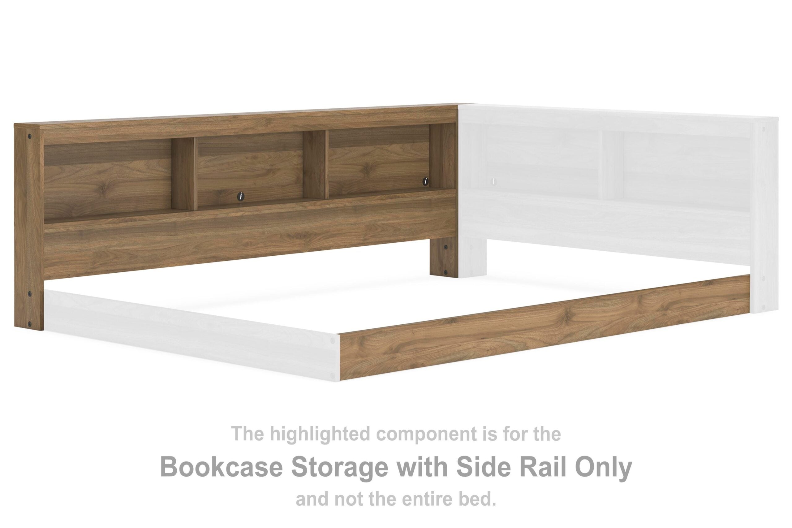 0ed31b8d97b7344c3f281312ae9085db Deanlow Bookcase Storage with Side Rail - Image 1