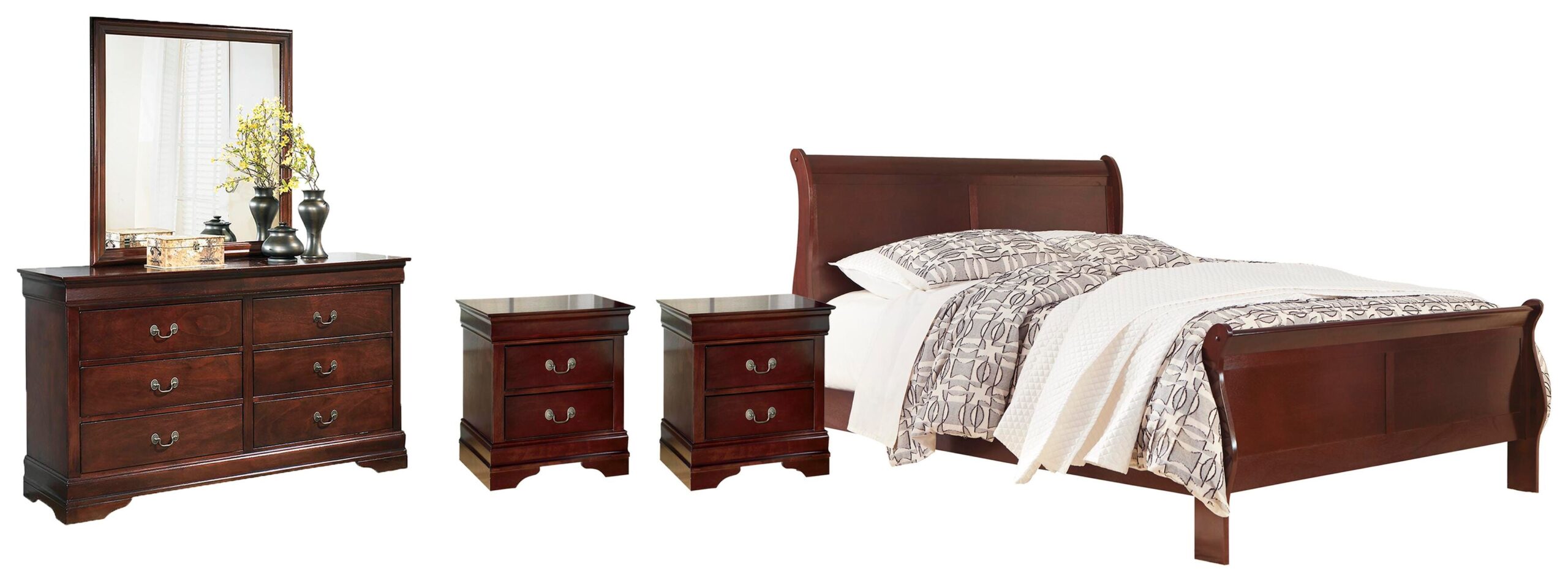 110d4681546321db0dadf1d3ef18834b Alisdair Queen Sleigh Bed, Dresser, Mirror, Chest and 2 Nightstands - Image 1
