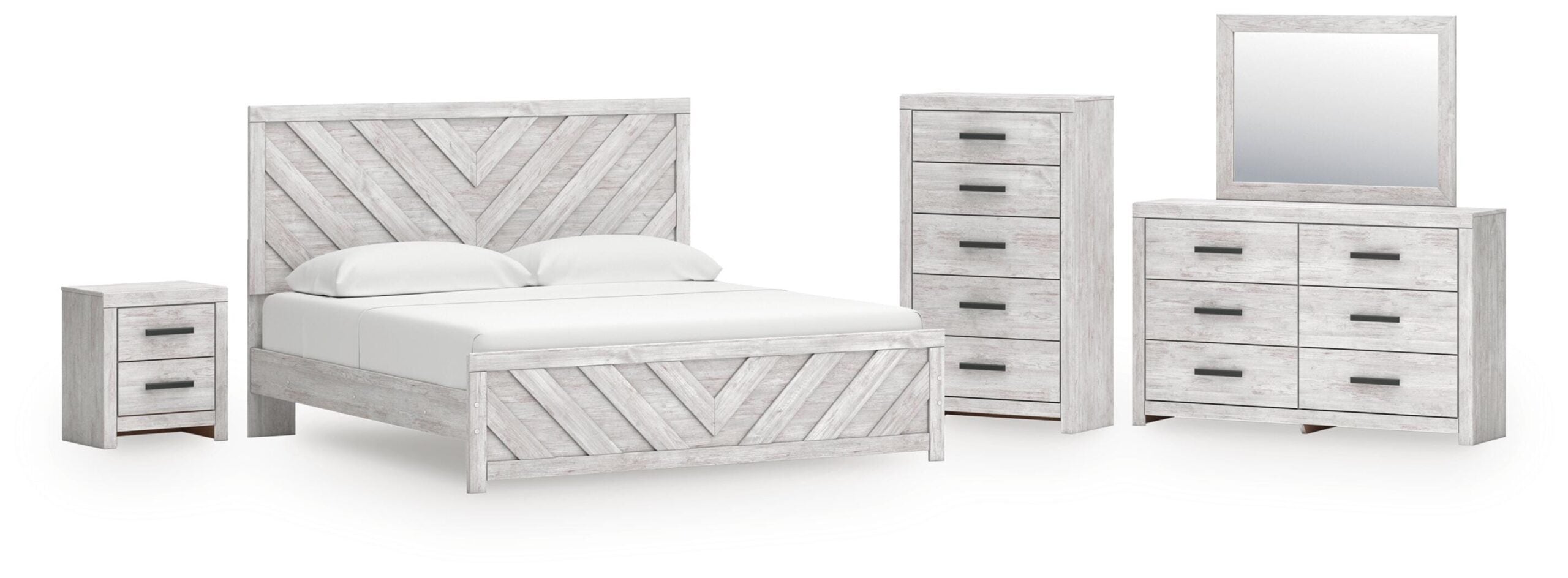 15f60b03cef41f875a032bb13eb85811 Cayboni King Panel Bed, Dresser, Mirror, Chest and Nightstand - Image 1