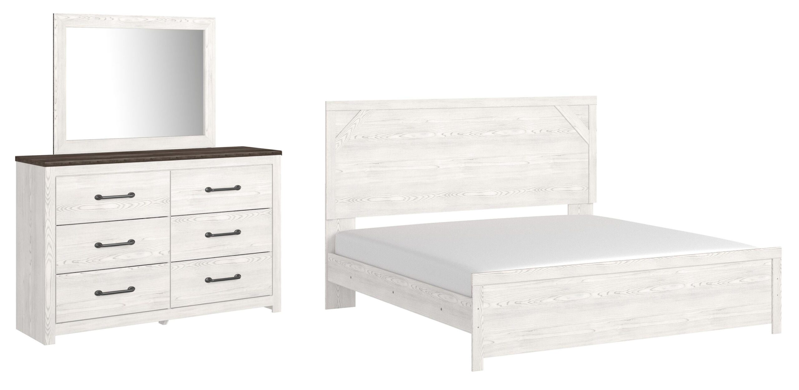 1b5053894dc91d38103f89964e9a866a Gerridan King Panel Bed, Dresser and Mirror - Image 1