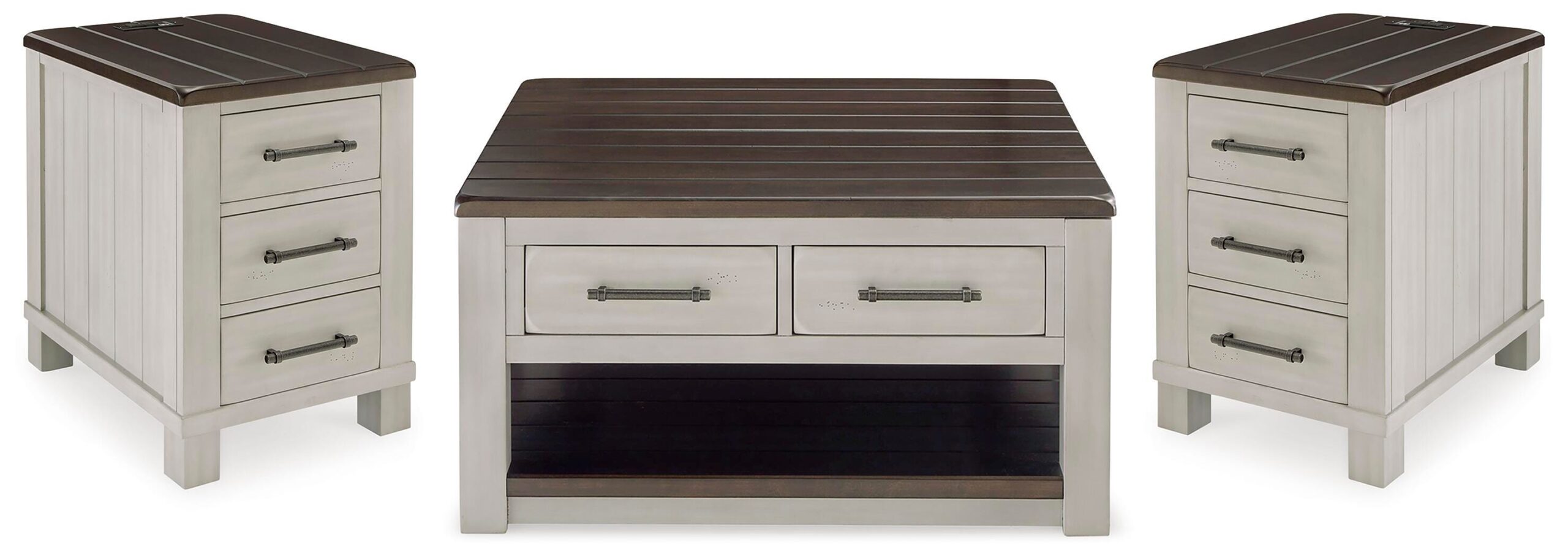 1d16cc2fd781037de0192ae07f733681 Darborn Lift-top Coffee Table and 2 Chairside End Tables - Image 1