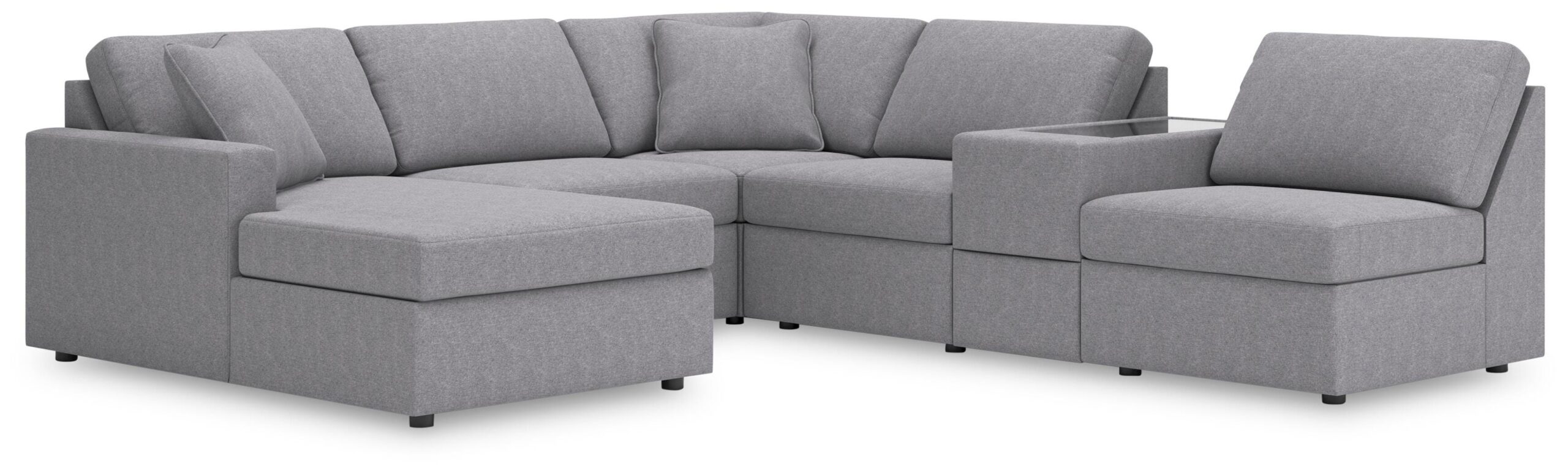 1dc8e58157a3d037fddacbedfe62e048 Modmax 6-Piece Sectional with Chaise - Image 1