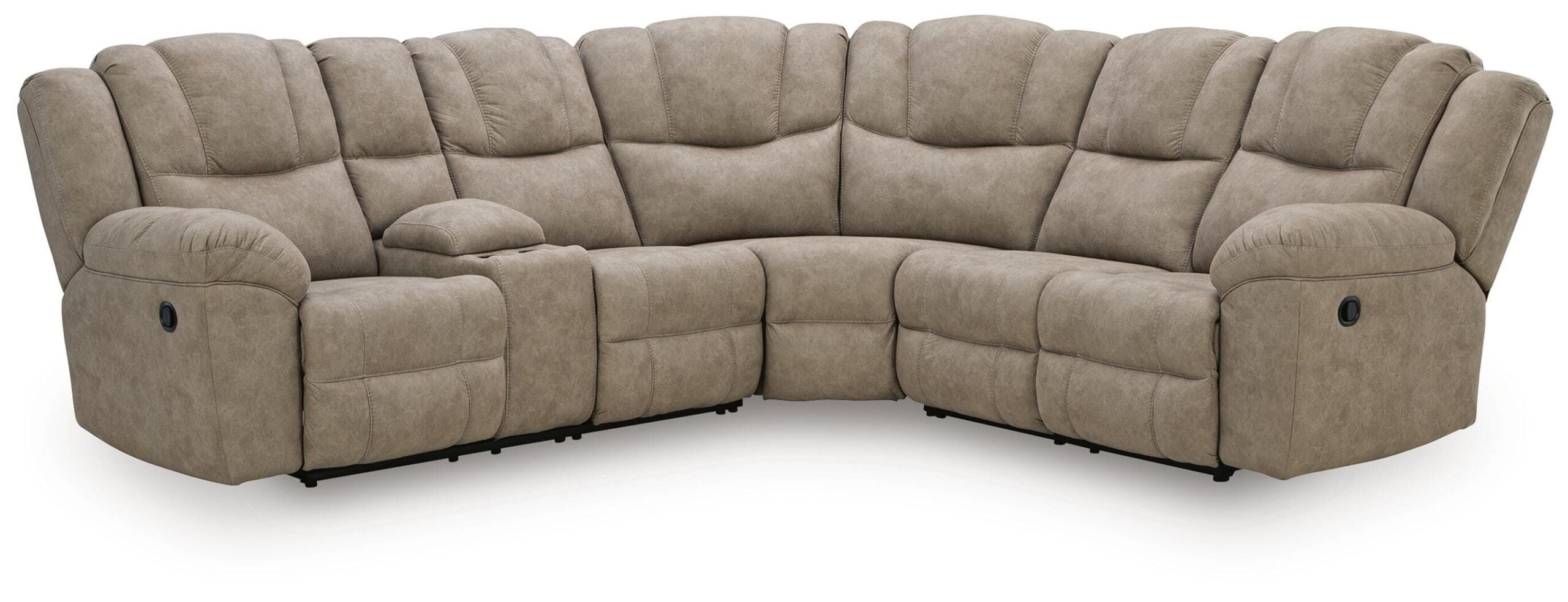 2069beb005966201059611d2becb84bd Pearce-Pike 3-Piece Reclining Sectional with Console - Image 1