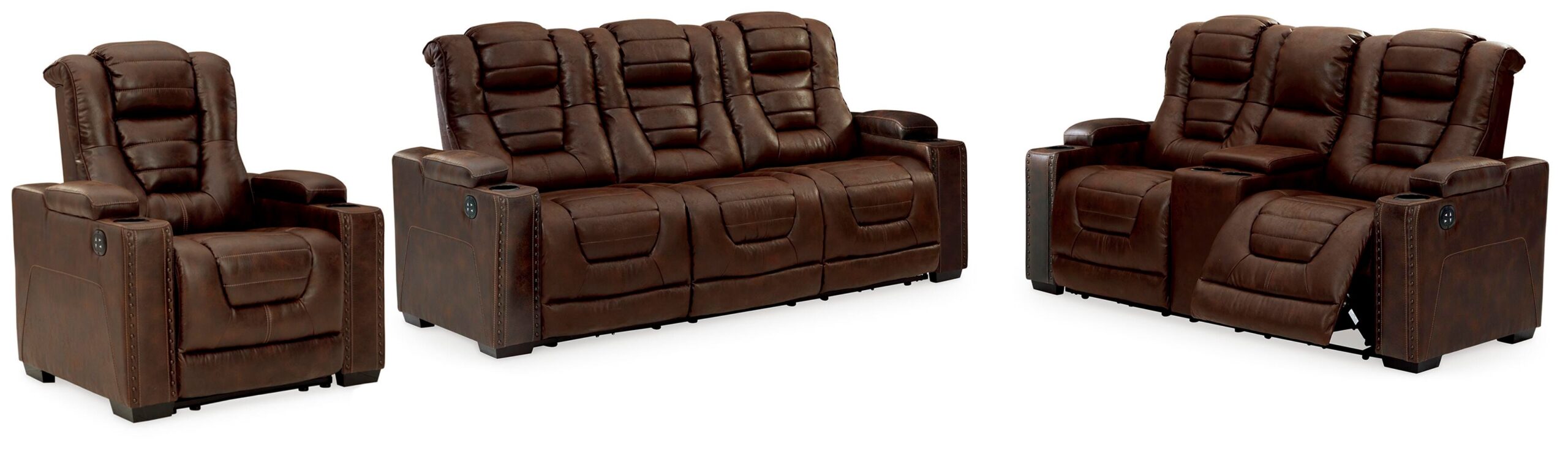 21749dcfda3fb17ed1f368efcaa8facd Owner's Box Power Reclining Sofa, Loveseat and Recliner - Image 1