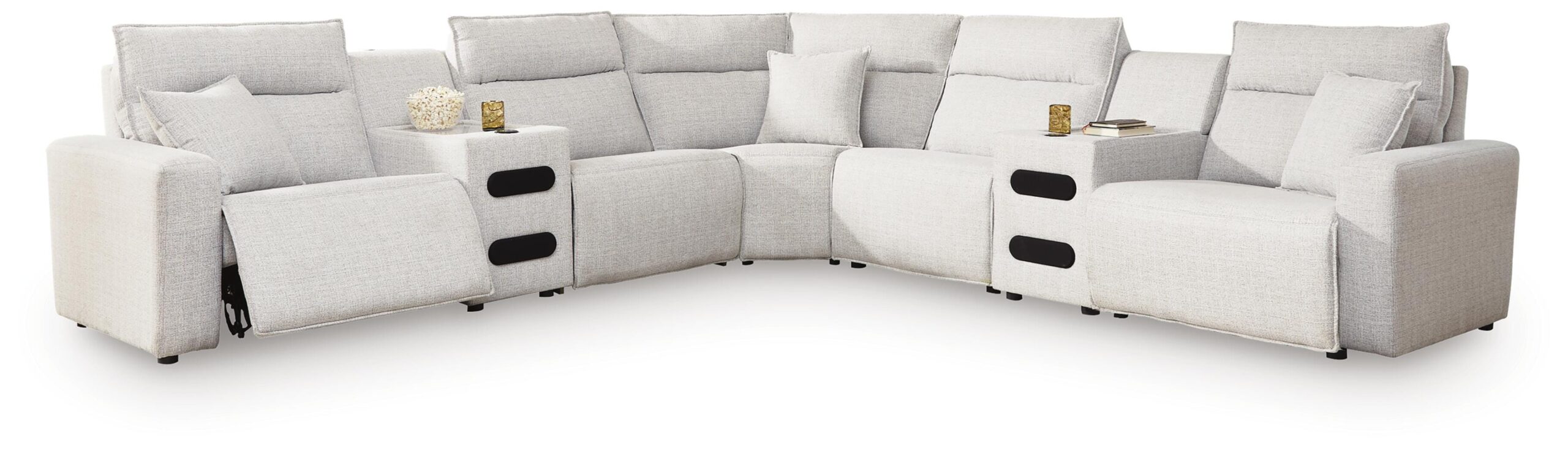2897a32bc2e75c88da8dfe41e18b8785 Modmax II 7-Piece Power Reclining Sectional with Audio Consoles - Image 1