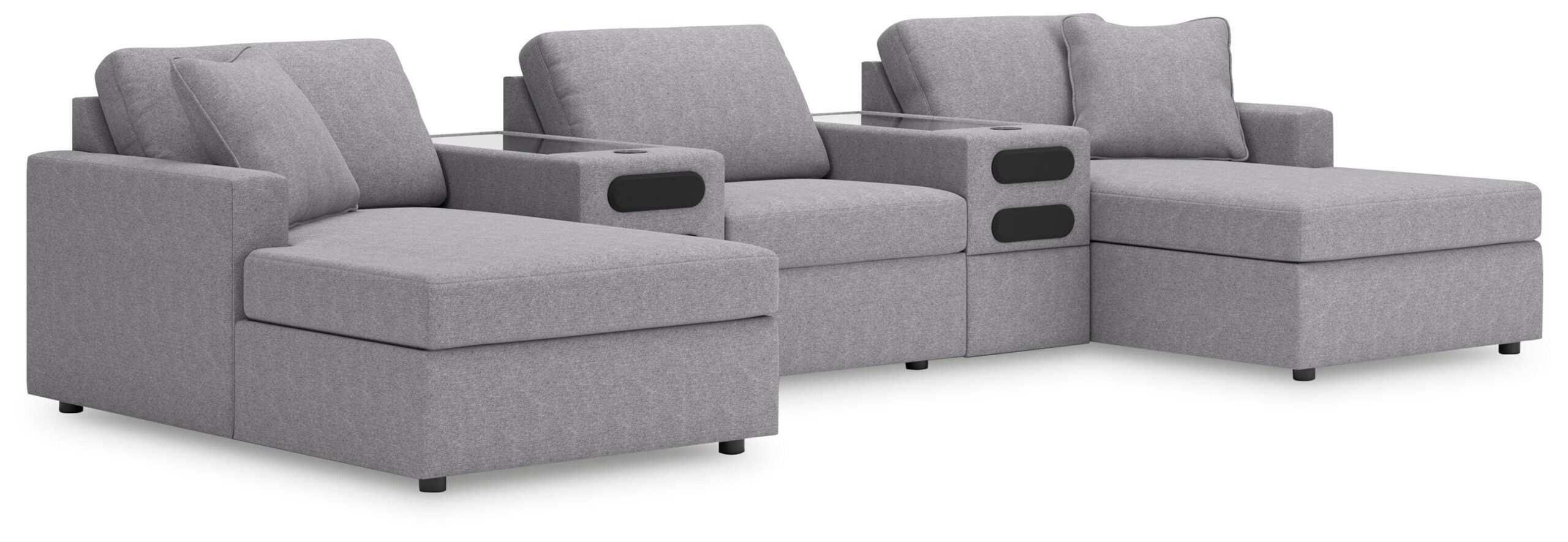 2a1b4db5debb2eb1a2e10af2e431b867 Modmax 5-Piece Double Storage Chaise Sectional with Audio Consoles - Image 1
