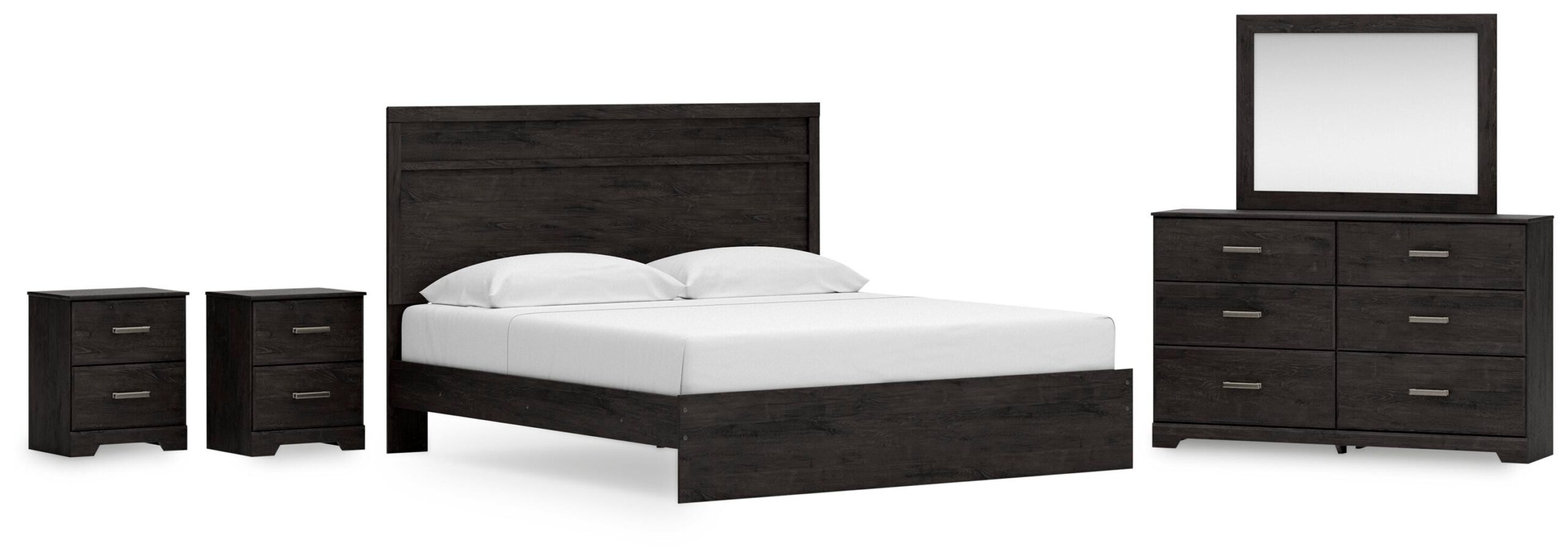 2fb81bcc7406e808addc42776fd5f95c Belachime King Panel Bed, Dresser Mirror and 2 Nightstands - Image 1