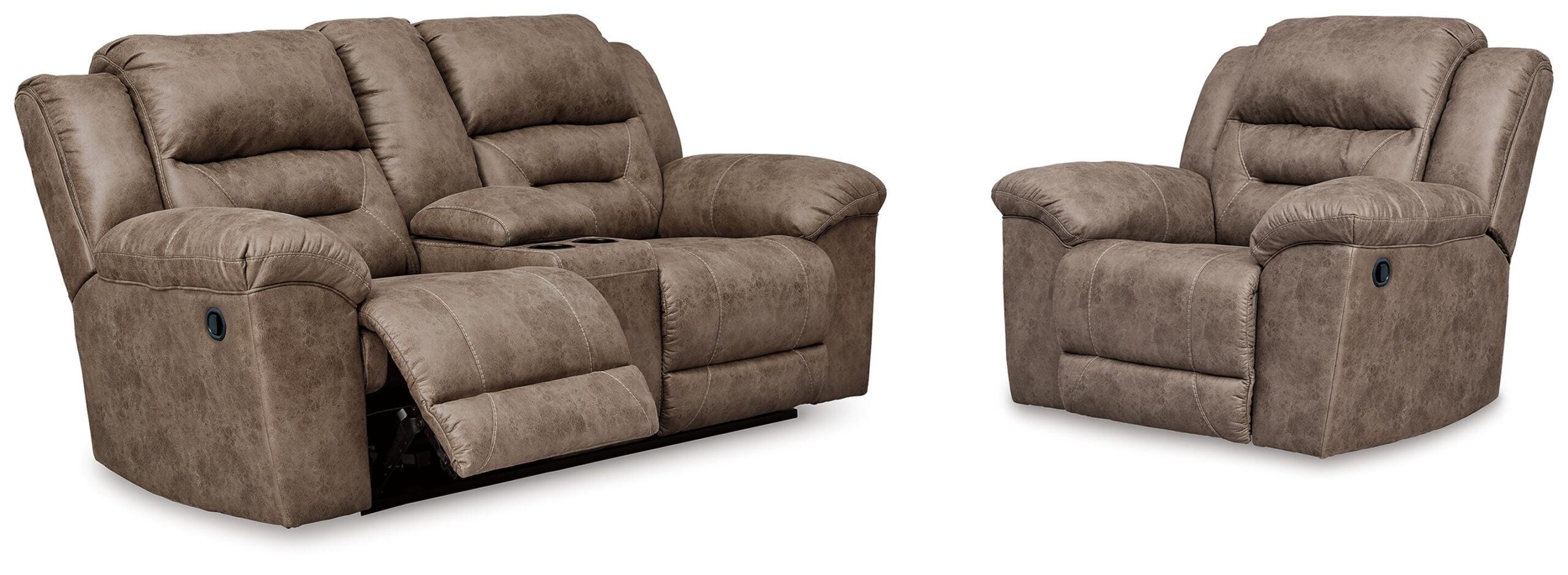 30c9388a9bfea4dd3314213d7f55ab6e Stoneland Reclining Loveseat and Recliner - Image 1
