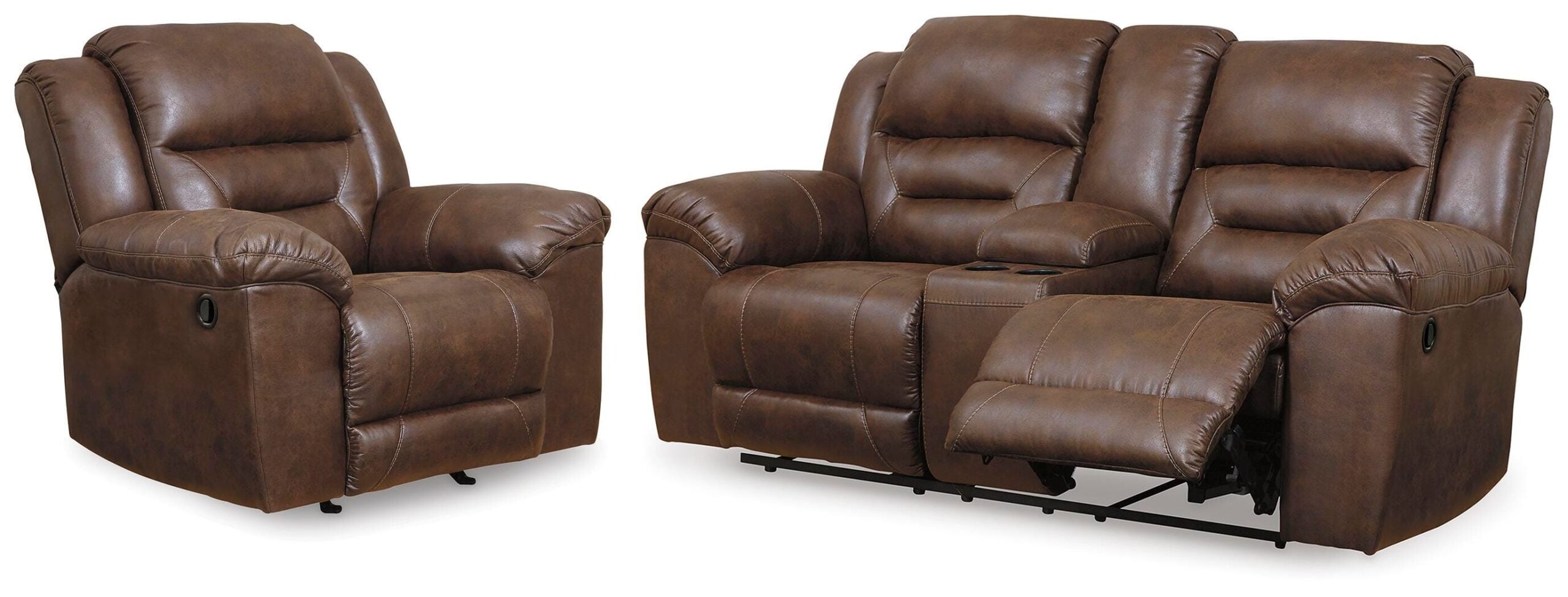 313979ac27527969978a8285e41c0c6d Stoneland Reclining Loveseat and Recliner - Image 1