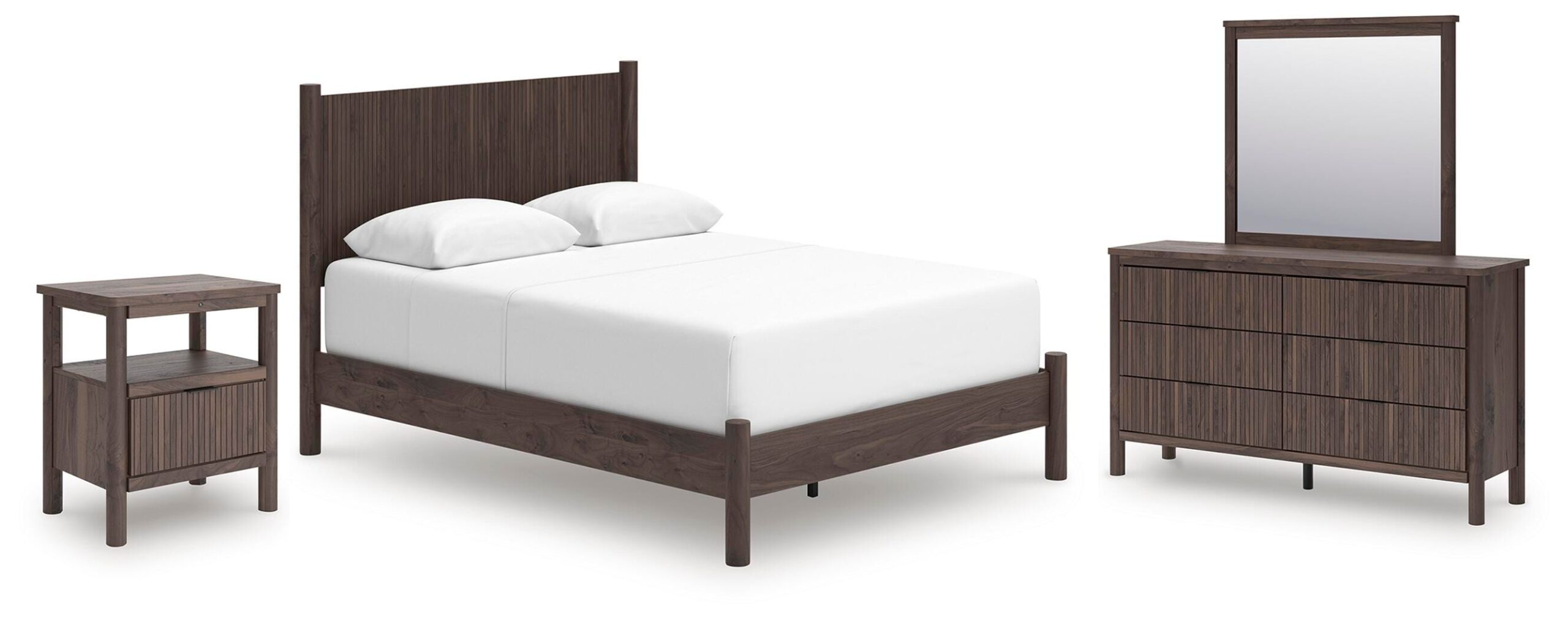 3601899e341c74e28bb1a084af383341 Pamytta Queen Panel Bed, Dresser, Mirror and Nightstand - Image 1