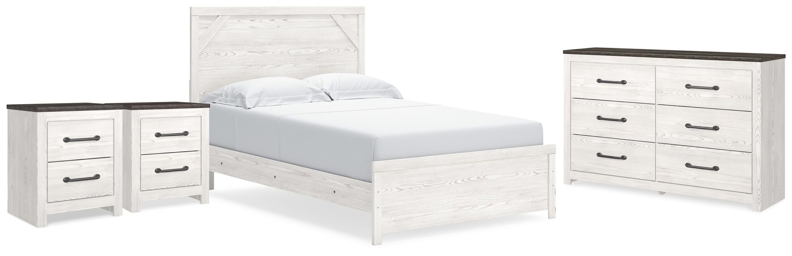 37cce429b433f8ec072e1196278e76b7 Gerridan Queen Panel Bed, Dresser and 2 Nightstands - Image 1