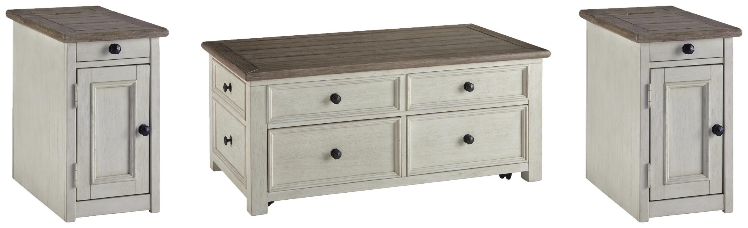 3813c74f7d0224b8b24e7dbe1ee5de73 Bolanburg Coffee Table and 2 Chairside End Tables - Image 1