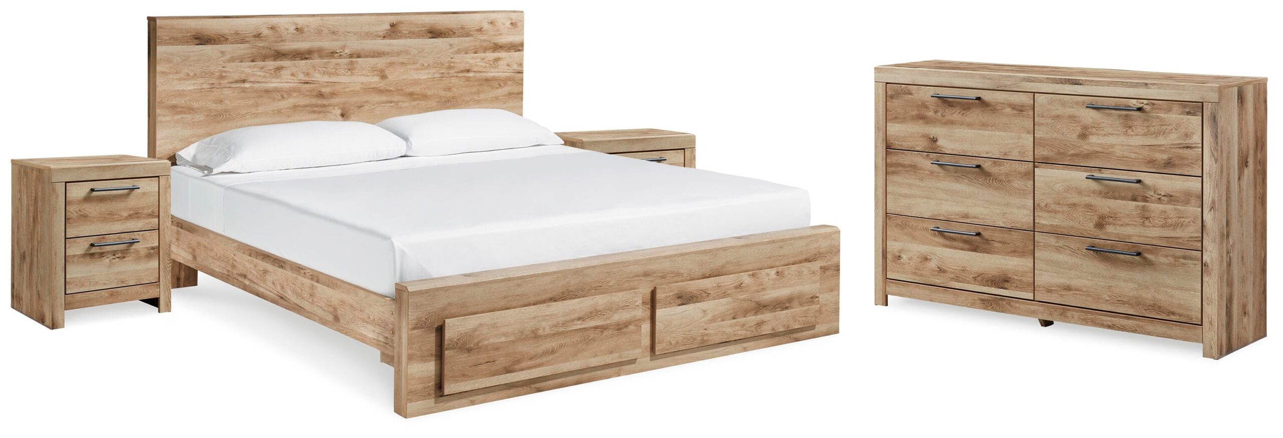3a3b60fc792be4412c210dfc7b8a65dc Hyanna King Panel Storage Bed, Dresser and 2 Nightstands - Image 1
