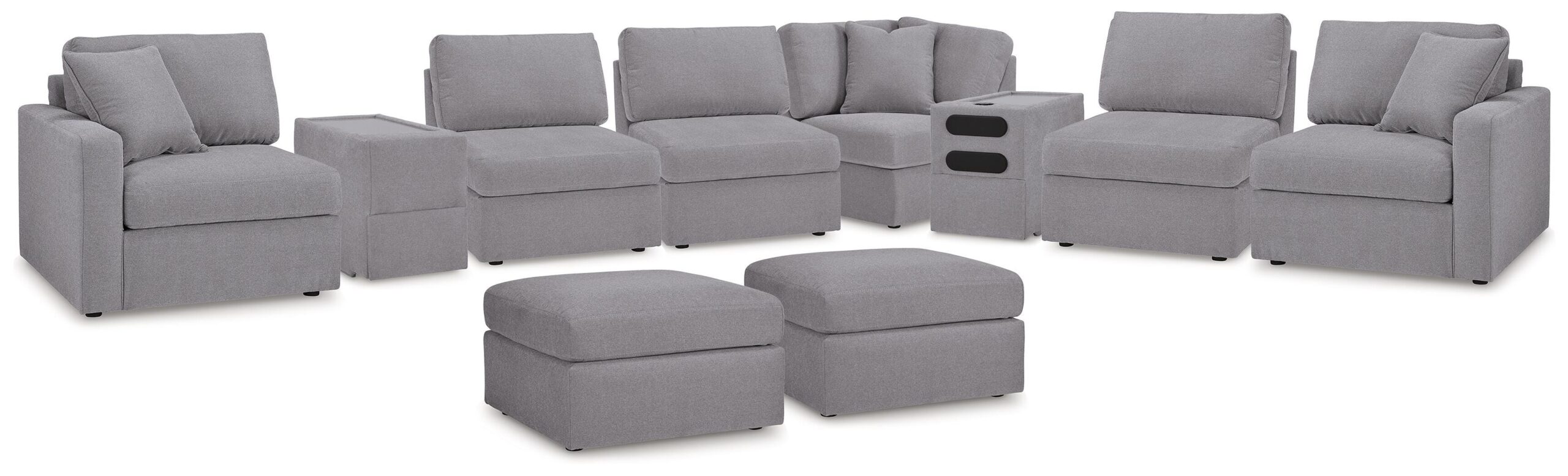 433606ed51f0880d01a1e8c3443aef25 Modmax 8-Piece Sectional and 2 Ottomans - Image 1