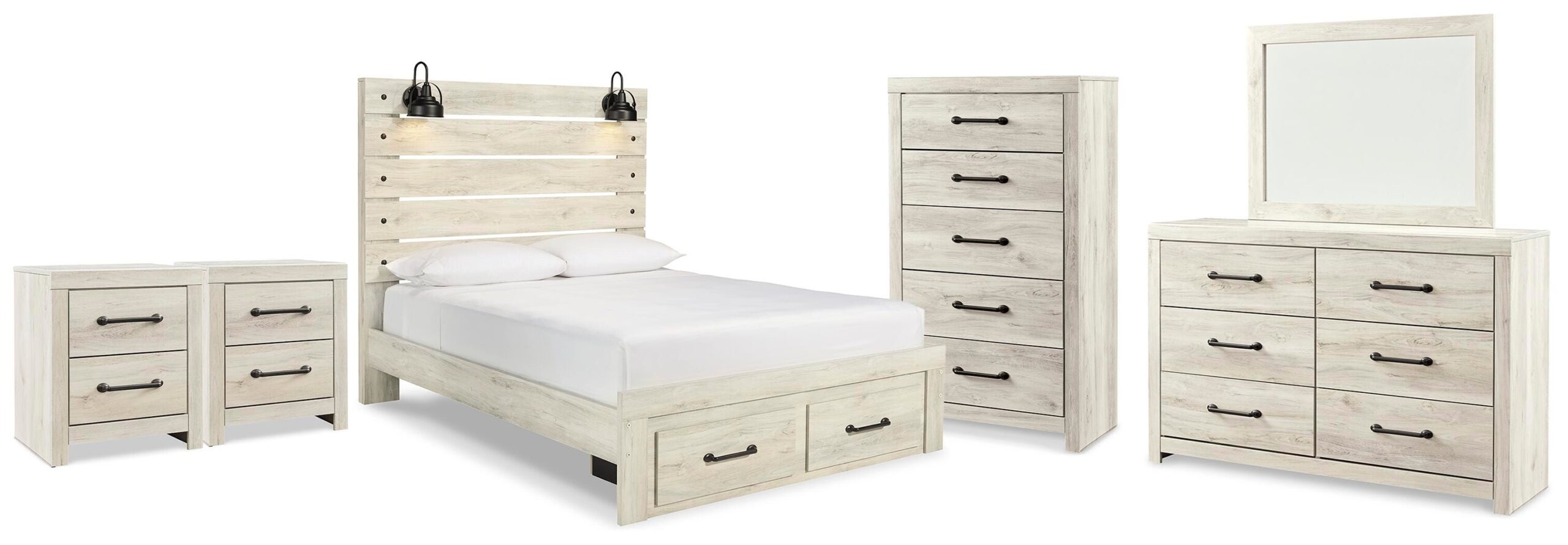 43a24ce64a0182a21cbcf03e1a4014a5 Cambeck Queen Panel Storage Bed, Dresser, Mirror, Chest and 2 Nightstands - Image 1