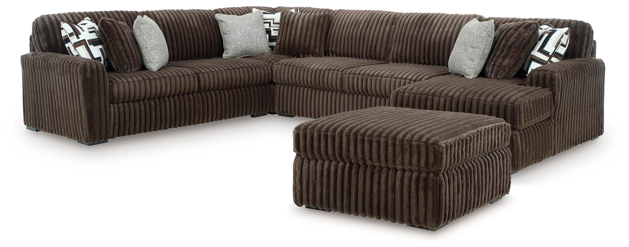 466d1ec87fa6198200910d680f66c764 Midnight-Madness 4-Piece Sectional and Oversized Accent Ottoman - Image 1