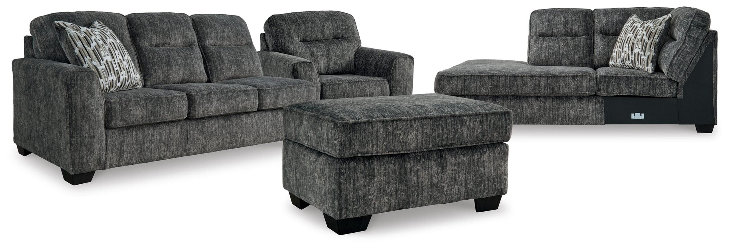 4990e4c1c720e147e3a2ab25309719f8 Lonoke 2-Piece Sectional, Oversized Chair and Ottoman - Image 1
