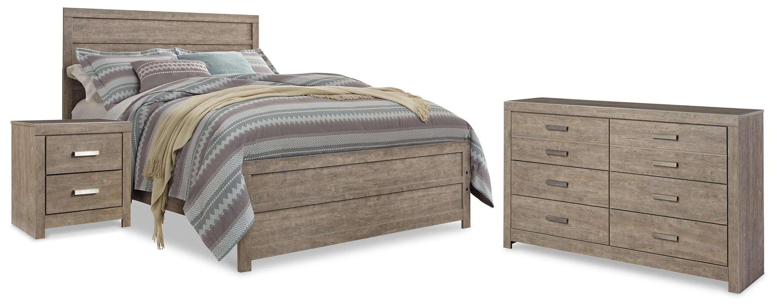 4cc9e00cdc384fed0ef7bd493ebe6a4e Culverbach Queen Panel Bed, Dresser and Nightstand - Image 1