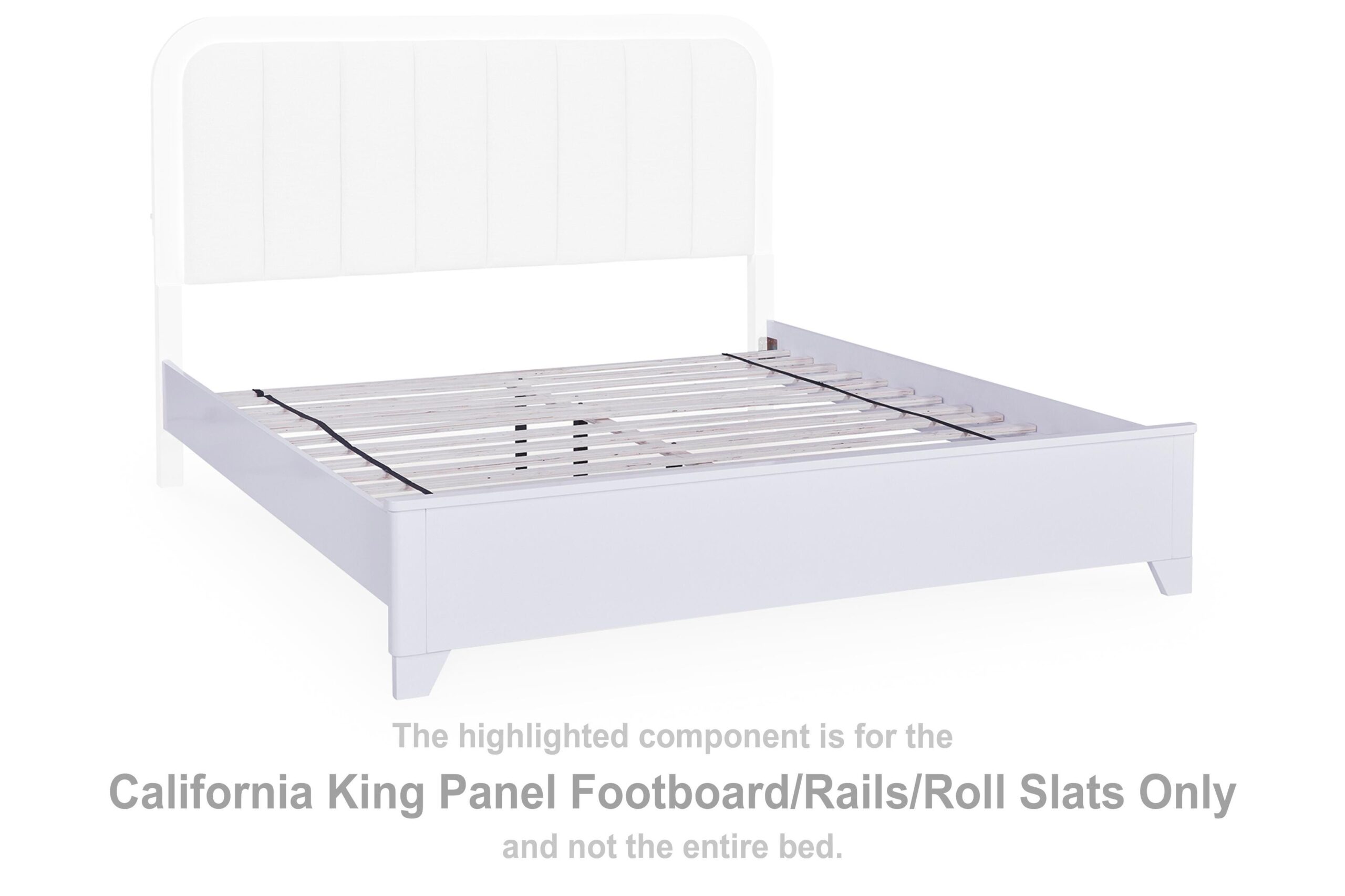 4fe27f9f4ec6e8af1bfad7167c13669b Jarlee California King Panel Footboard/Rails/Roll Slats - Image 1