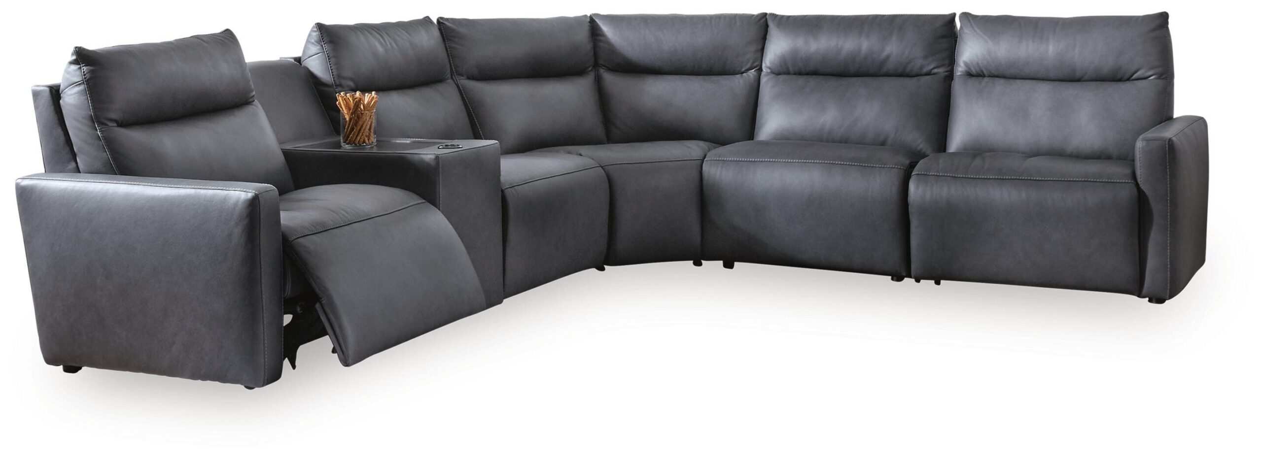 50067d3c6d309e9c3b136990c2f43a7e ModZ 6-Piece Power Reclining Sectional with Audio Console - Image 1